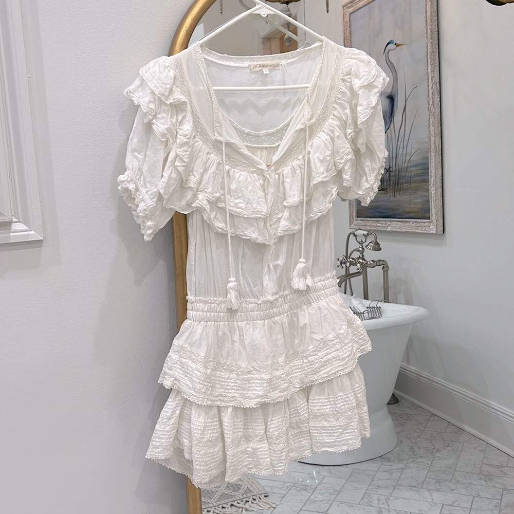 Love shack fancy white lace dress
